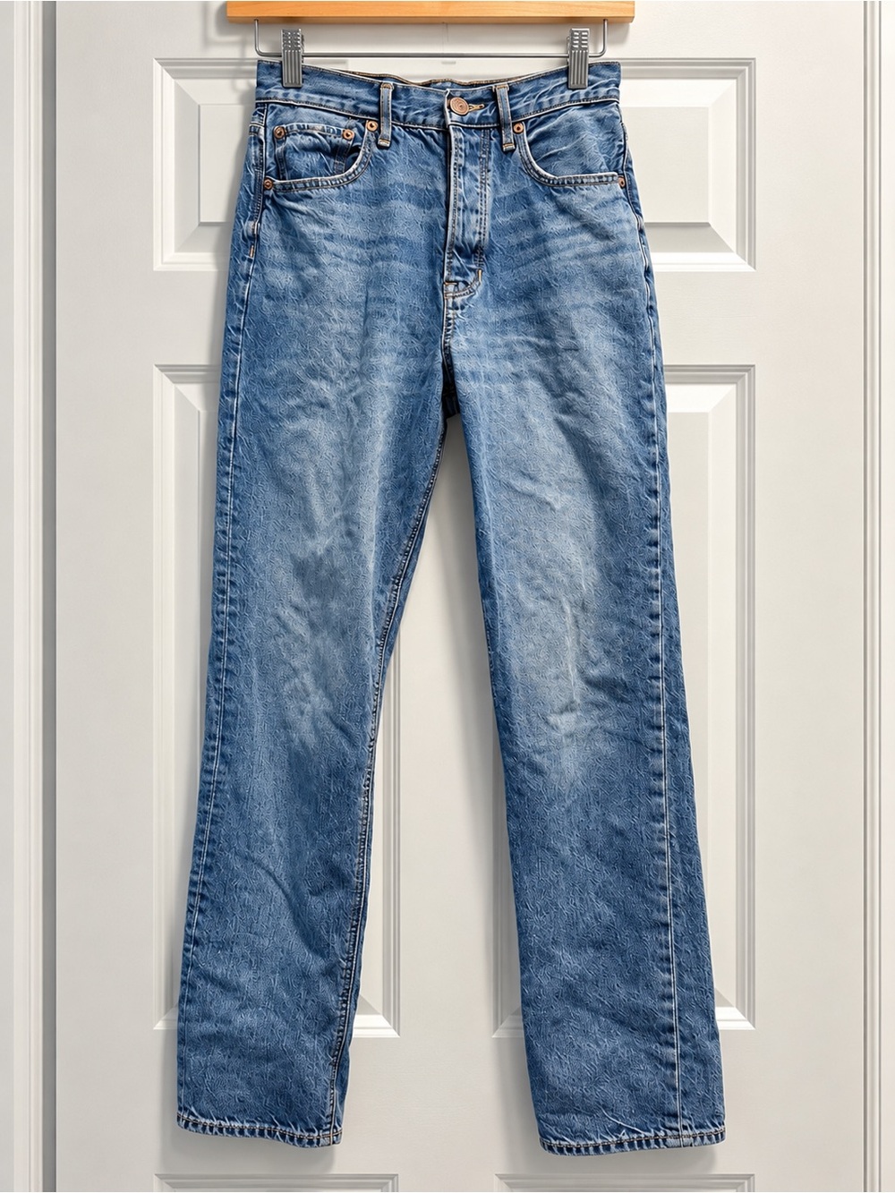American Eagle High Rise 90s Boyfriend Jeans 100% Cotton Medium Wash SZ 0XL